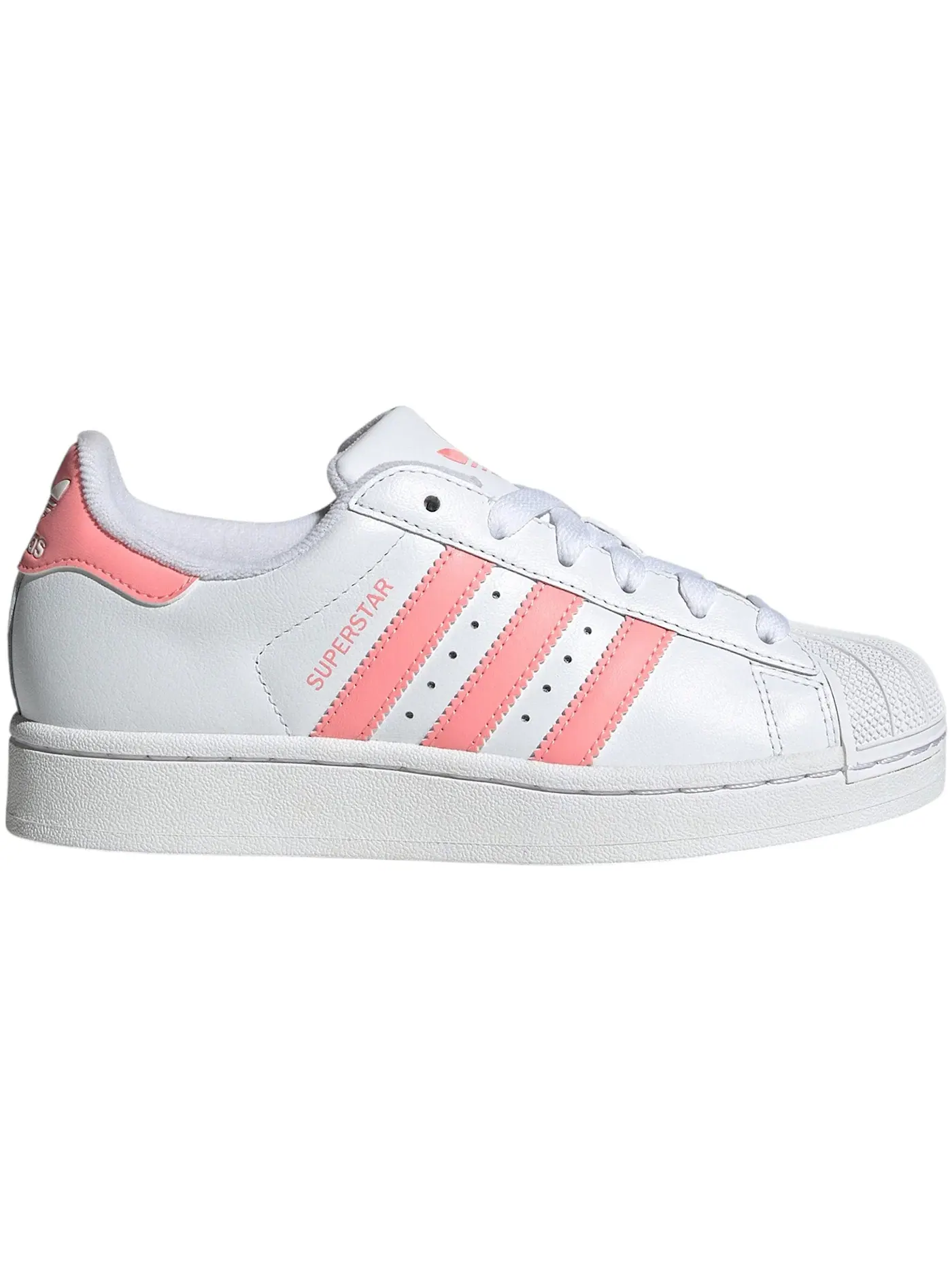 Детские кроссовки с кожаным верхом Adidas Superstar II — изображение 1 из 1, белый розовый белый