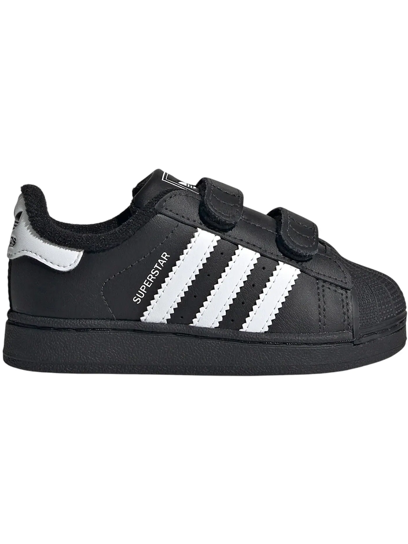 Детские кроссовки Lifestyle с липучками Adidas Superstar II Comfort Closure — изображение 1 из 1, черный/белый/черный