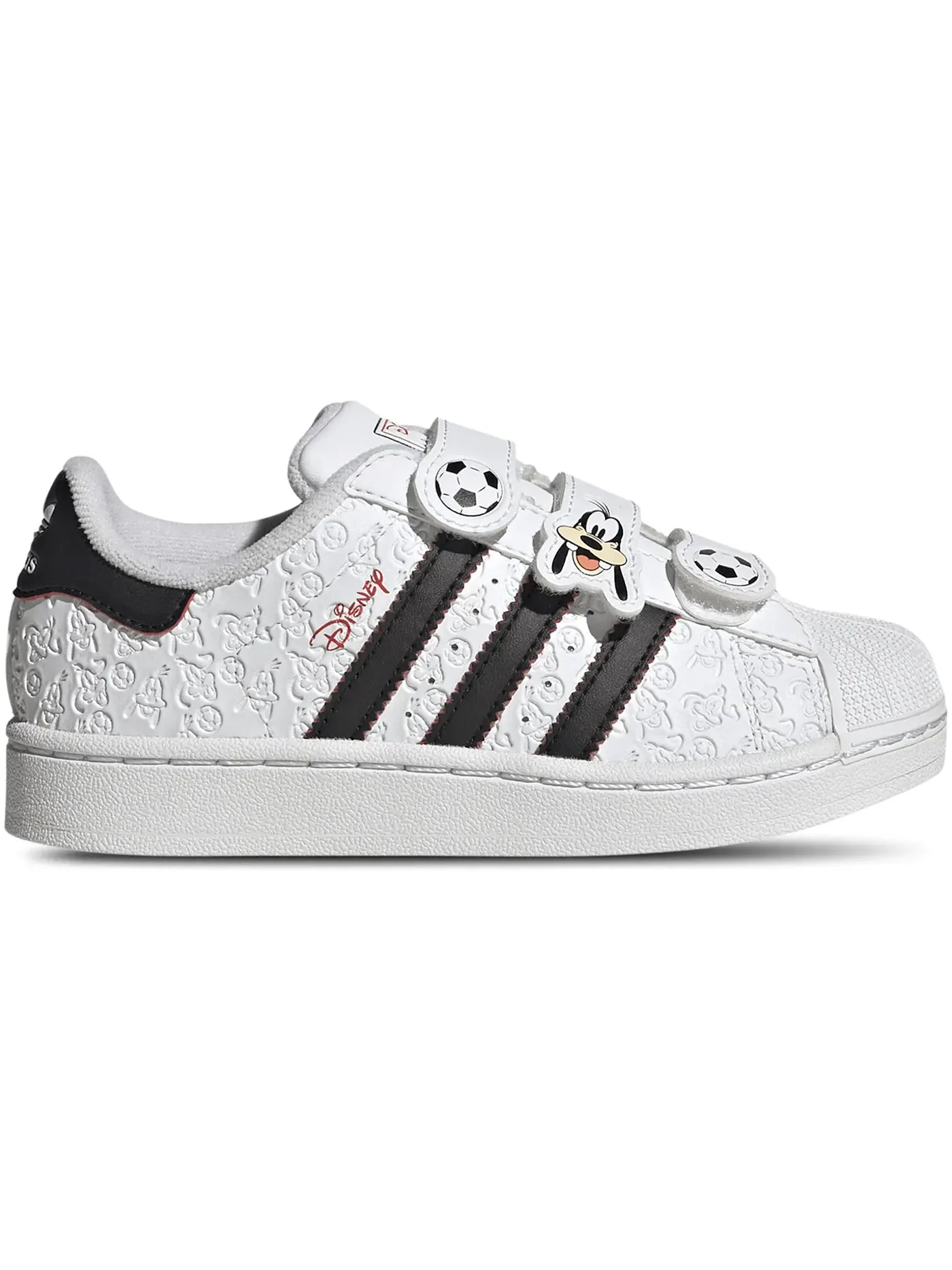 Детские кроссовки с застежкой Superstar II Comfort Closure Adidas — изображение 1 из 1, белый черный красный