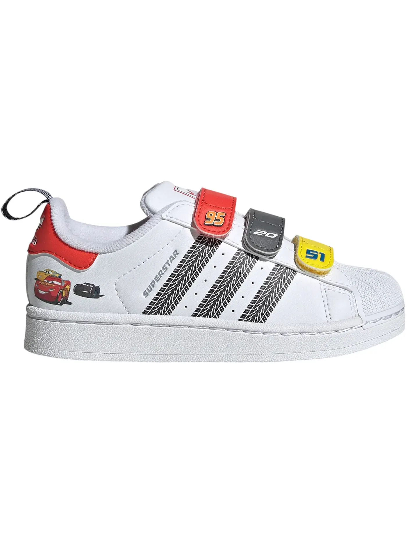 Детские кроссовки с застежкой Superstar II Comfort Closure Adidas — изображение 1 из 1, белый/яркий красный