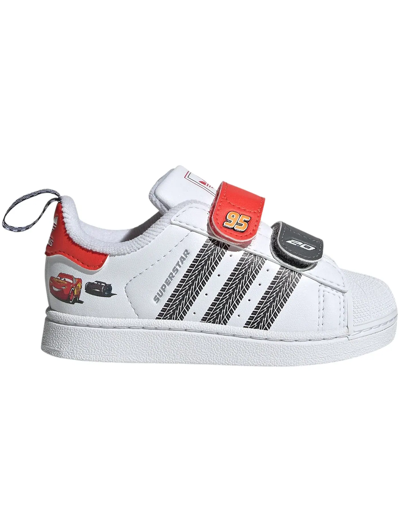 Детские кроссовки с закрытием на липучке Adidas Superstar II Comfort Closure Disney Pixar Cars — изображение 1 из 1