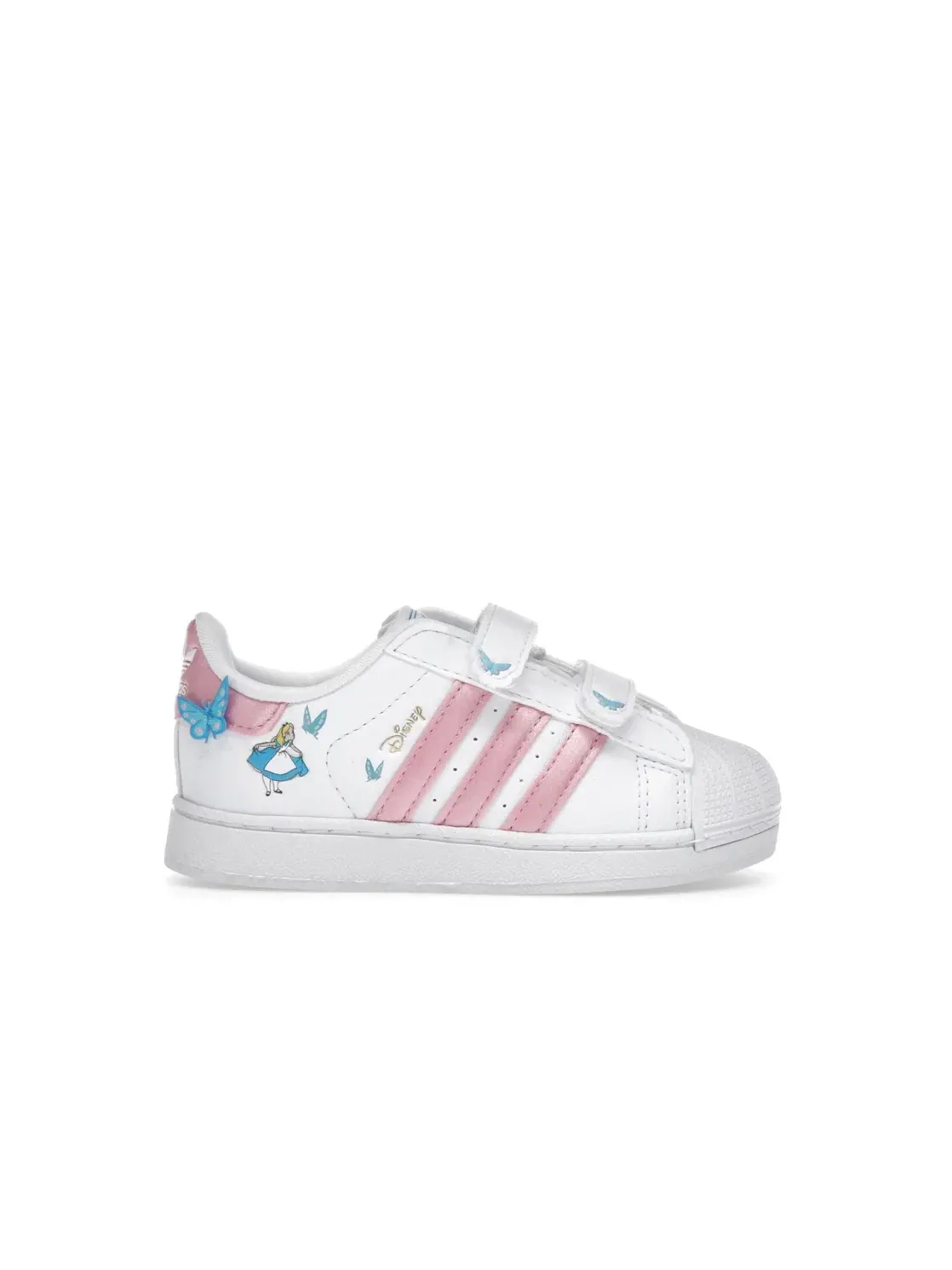 Детские кроссовки с застежкой-липучкой Adidas Superstar II Comfort Closure — изображение 1 из 4, белый светлый розовый