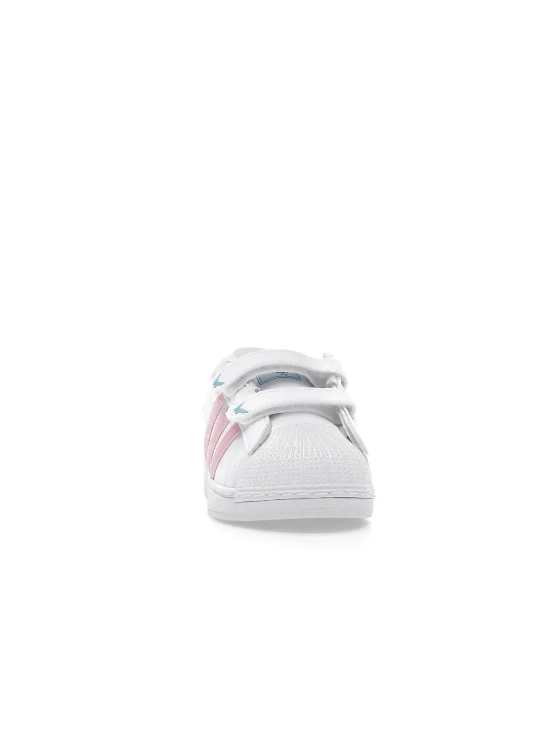 Детские кроссовки с застежкой-липучкой Adidas Superstar II Comfort Closure — изображение 2 из 4, белый светлый розовый