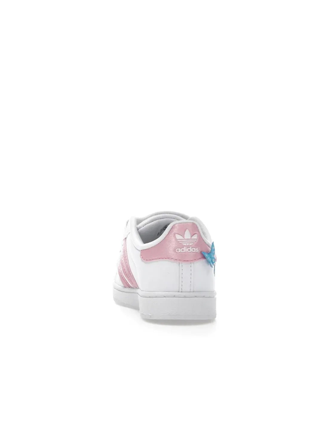 Детские кроссовки с застежкой-липучкой Adidas Superstar II Comfort Closure — изображение 4 из 4, белый светлый розовый