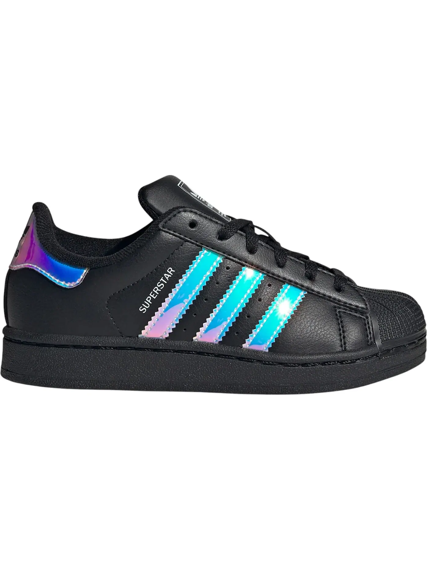 Детские кроссовки с закрытой пяткой Adidas Superstar II — изображение 1 из 1, черный/черный/синий