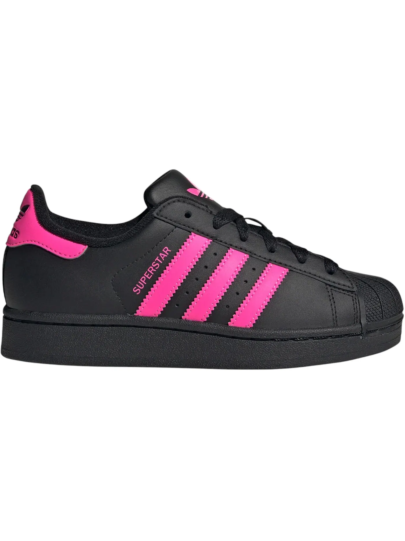 Детские кроссовки lifestyle Adidas Superstar II — изображение 1 из 1, черный/розовый/черный