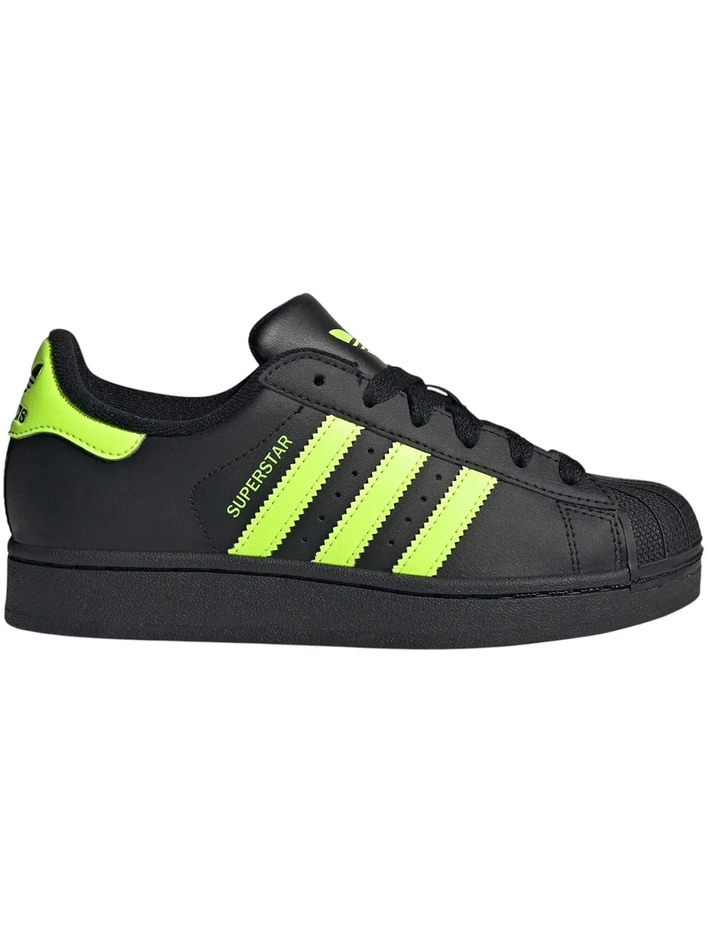 Детские кроссовки повседневные Adidas Superstar II — изображение 1 из 1, черный зеленый черный