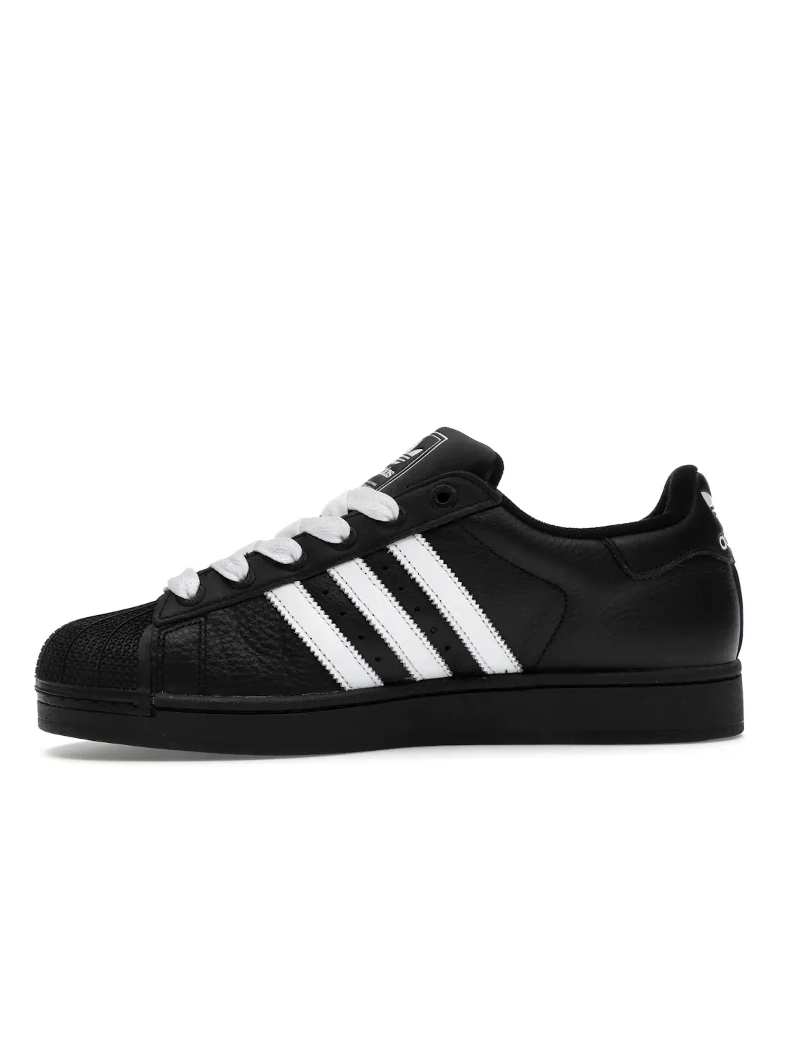 Мужские кроссовки с кожаным верхом Adidas Superstar II — изображение 3 из 4, черный/белый/черный