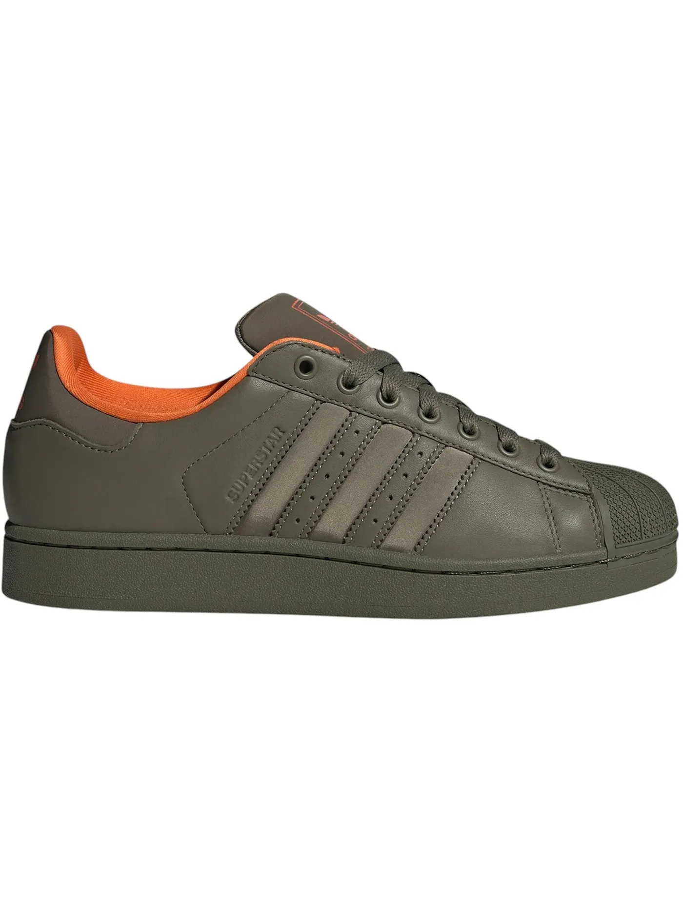 Мужские кроссовки Lifestyle Adidas Superstar II — изображение 1 из 1, оливковый/оранжевый