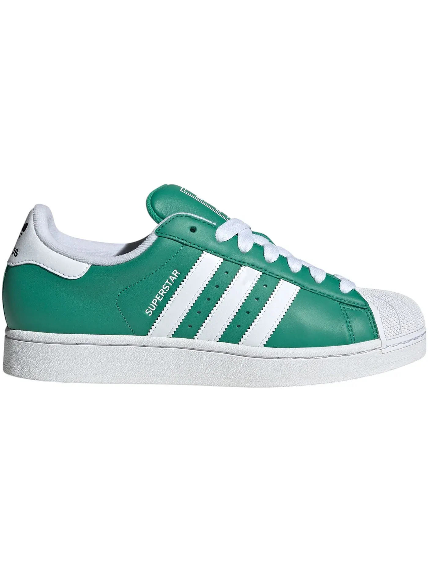 Мужские кроссовки с перфорированным носком Adidas Superstar II — изображение 1 из 1, зеленый/белый/черный