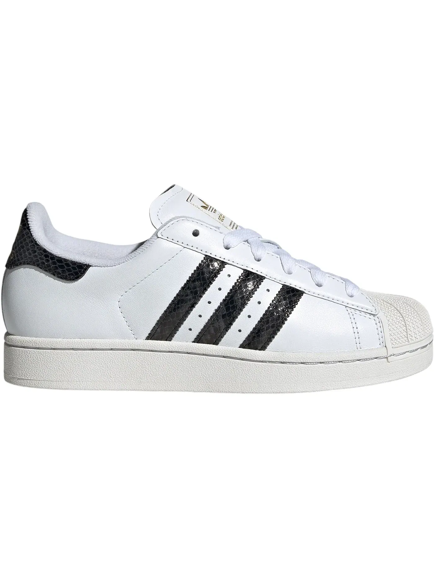 Женские кроссовки с принтом змеиной кожи Adidas Superstar II — изображение 1 из 1, белый/серый/белый