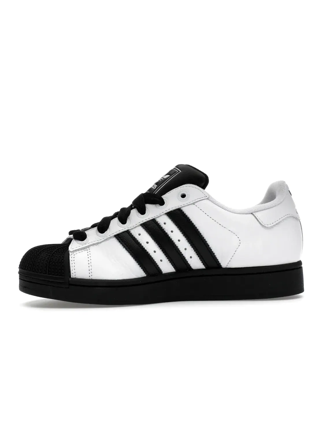 Мужские кроссовки Lifestyle с контрастными полосами Adidas Superstar II — изображение 3 из 4, белый черный белый