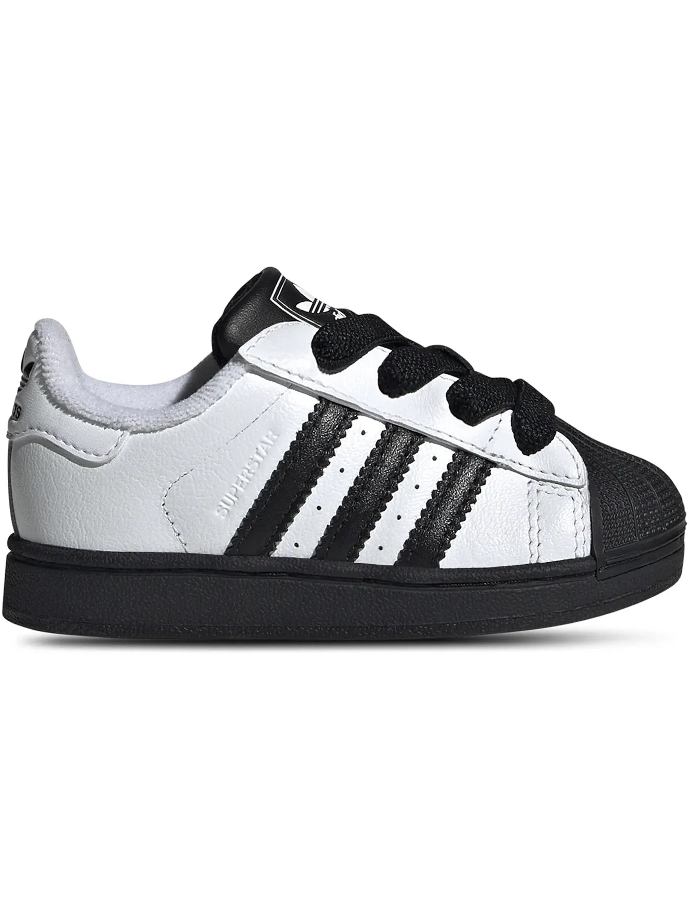Детские кроссовки для мальчиков без шнурков Adidas Superstar II — изображение 1 из 1, белый/черный/белый