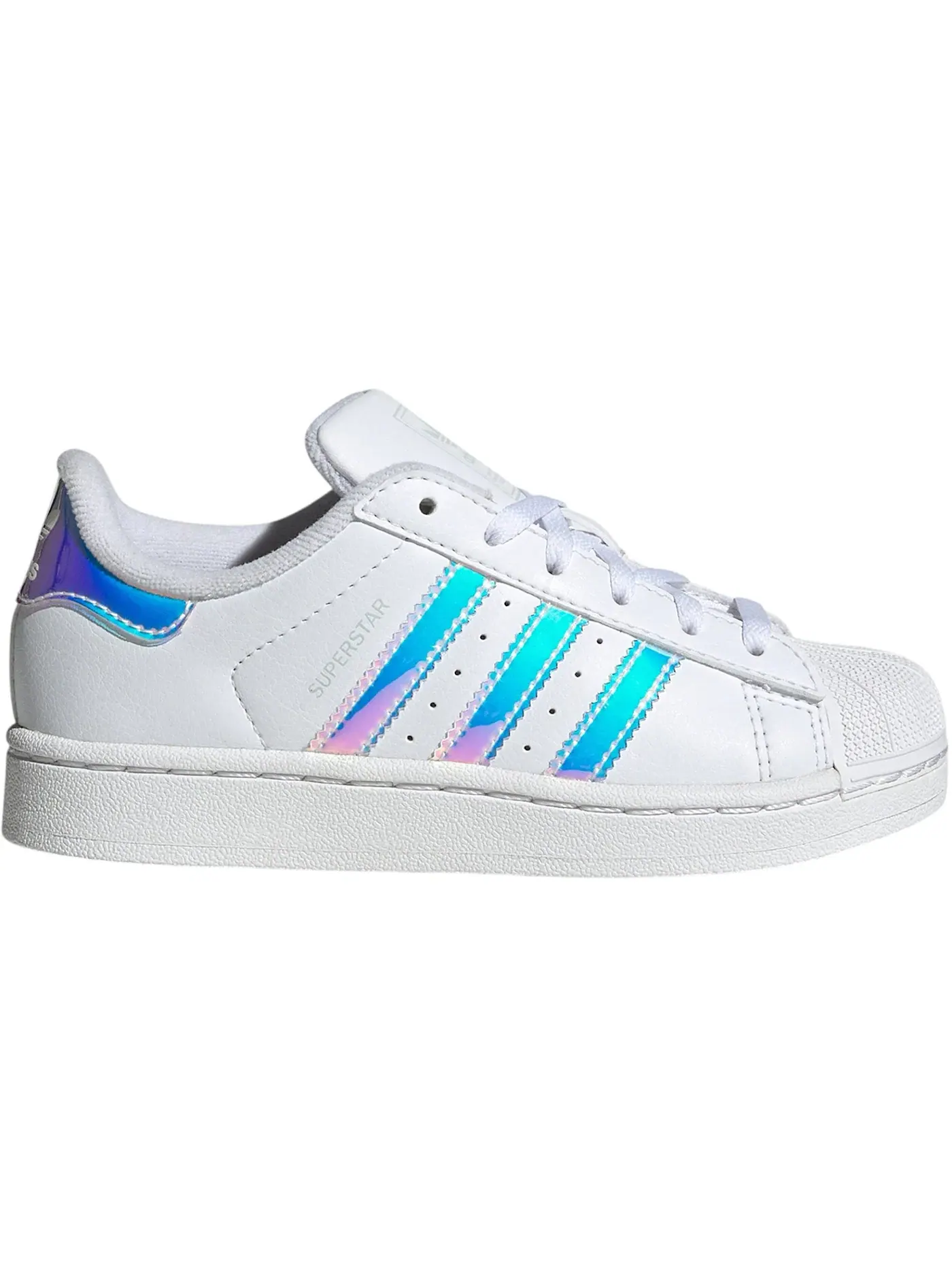 Детские кроссовки Lifestyle с принтом Adidas Superstar II — изображение 1 из 1, белый/белый/синий