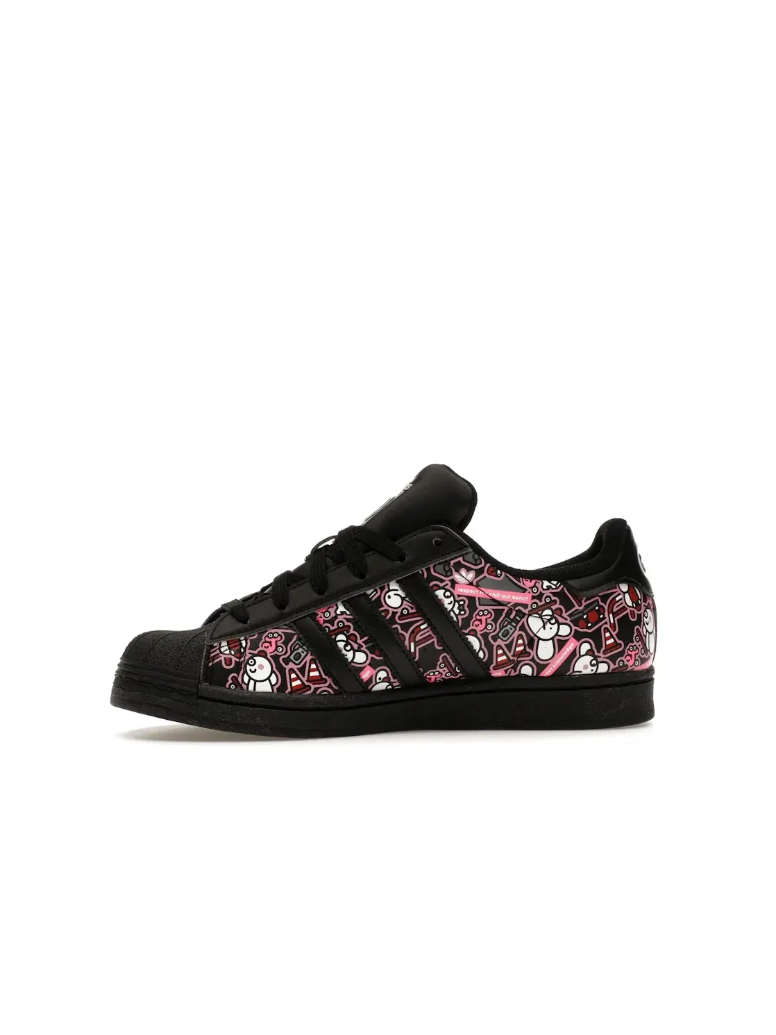 Детские кроссовки Lifestyle с принтом Adidas Superstar Adidas — изображение 3 из 4, черный/черный/белый