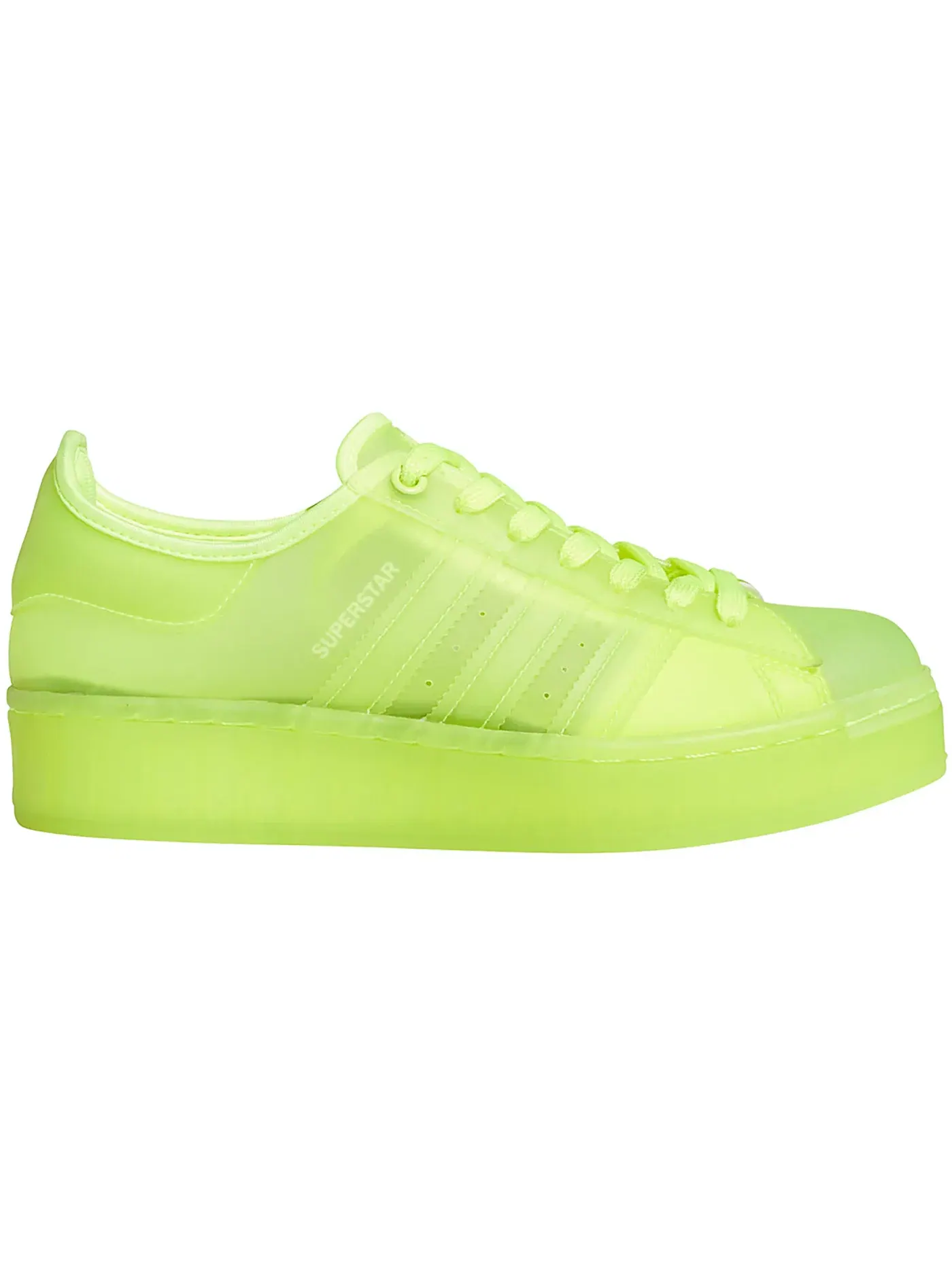 Женские кроссовки с полупрозрачным верхом Adidas Superstar Jelly — изображение 1 из 1, желтый/желтый/белый