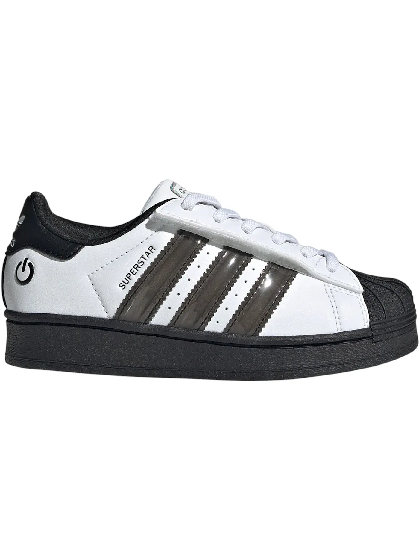 Детские кроссовки Lifestyle с подсветкой Adidas Superstar LED Lights Comfort Closure — изображение 1 из 1, белый черный белый