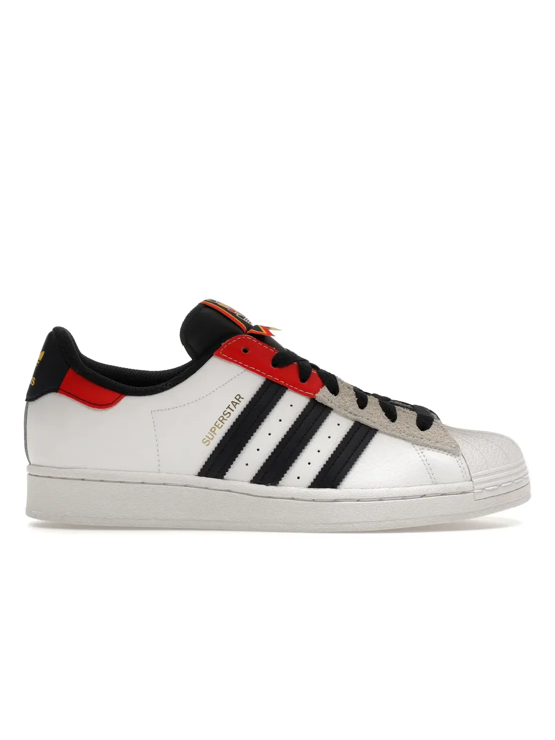Мужские кроссовки Lifestyle Adidas Superstar — изображение 1 из 4, белый//красный