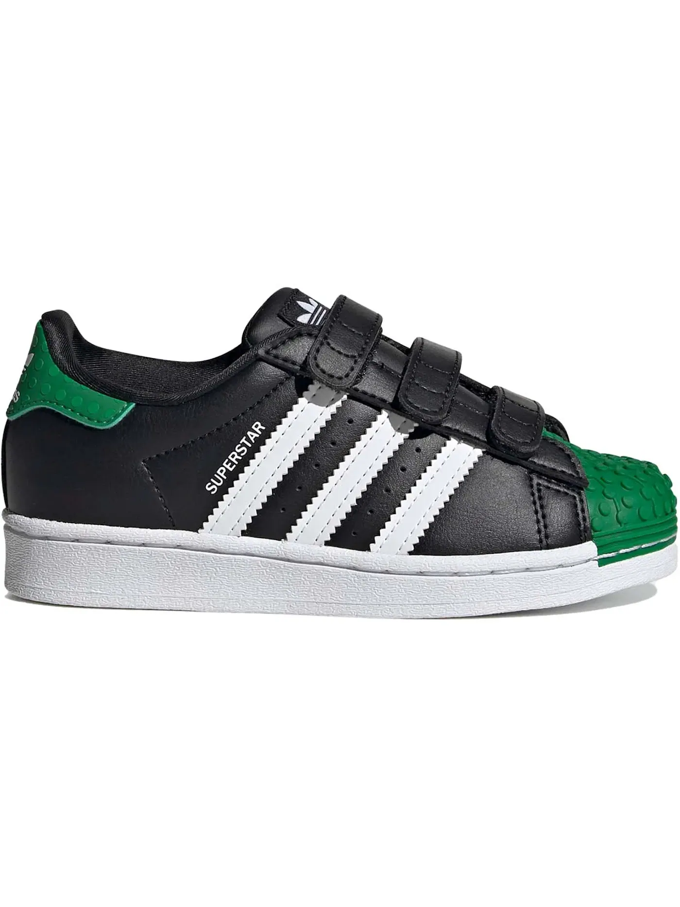 Детские кроссовки с принтом Adidas Superstar Adidas — изображение 1 из 1, черный/белый/белый