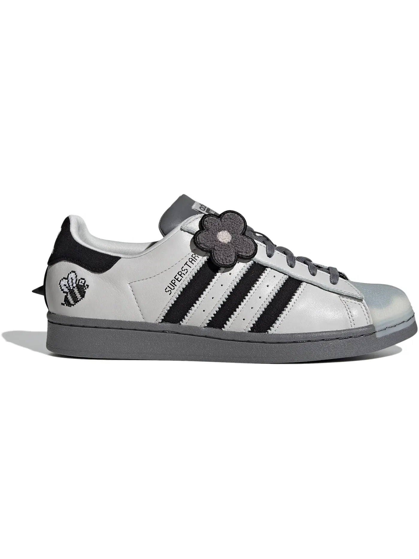 Мужские кроссовки Lifestyle с принтом Adidas Superstar — изображение 1 из 1, серый/черный