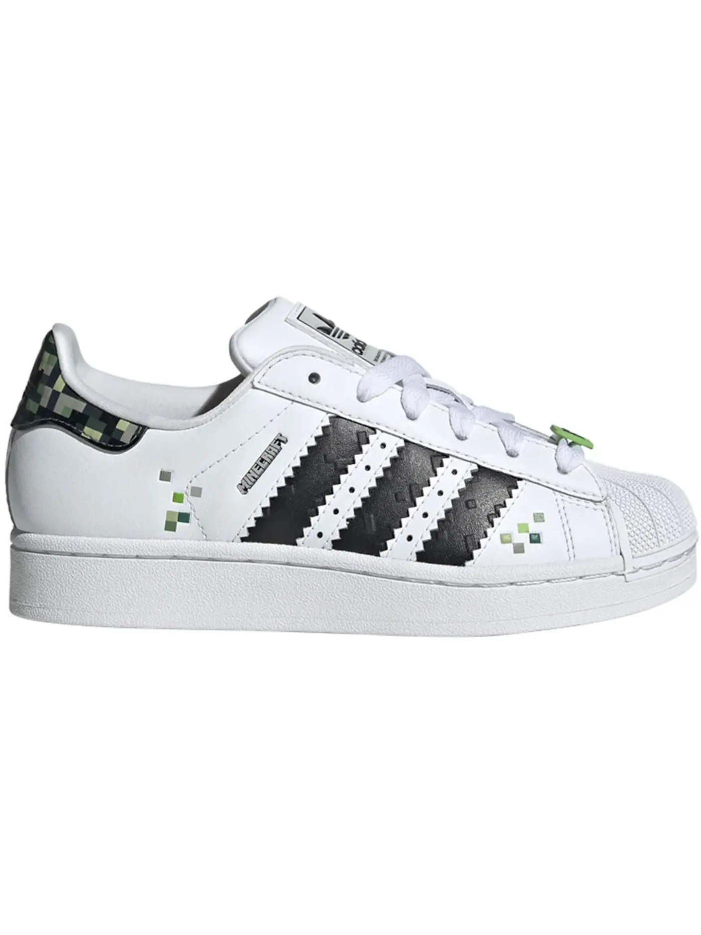 Детские кроссовки lifestyle с принтом Adidas Superstar — изображение 1 из 1, белый/черный