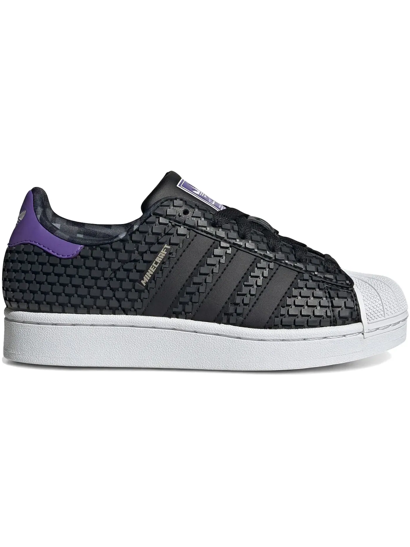 Детские кроссовки Lifestyle с принтом Adidas Superstar Adidas — изображение 1 из 1, черный/белый/фиолетовый