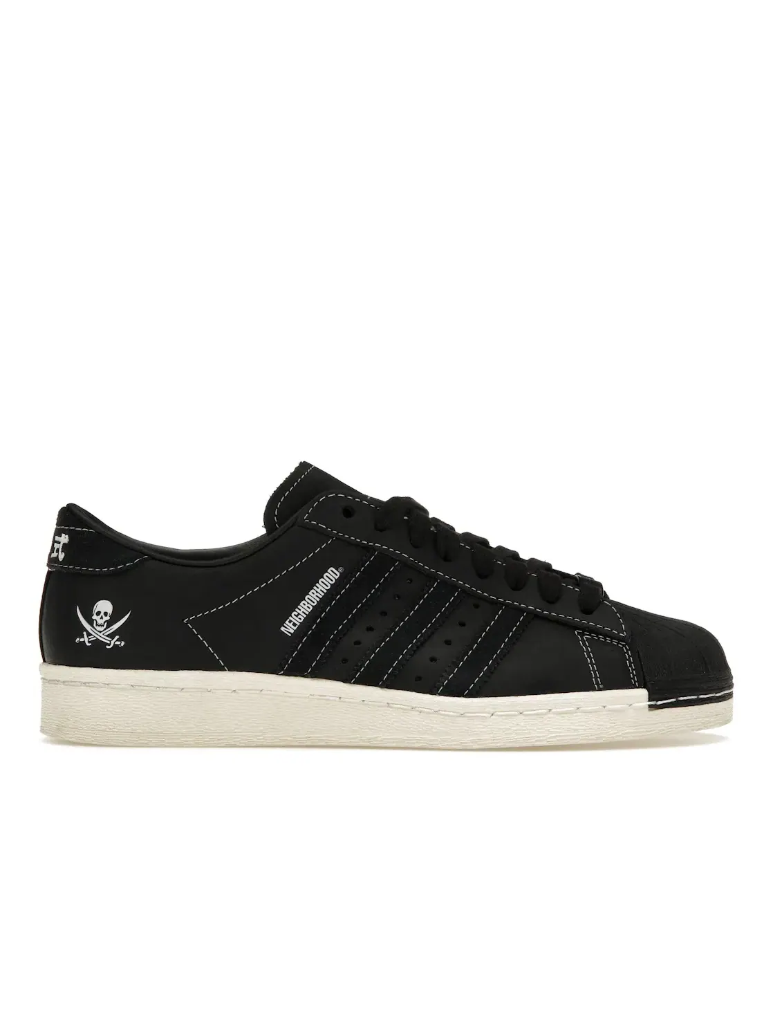Мужские кроссовки с кожаным верхом Adidas Superstar Neighborhood 30th Anniversary — изображение 1 из 4, черный/черный/белый