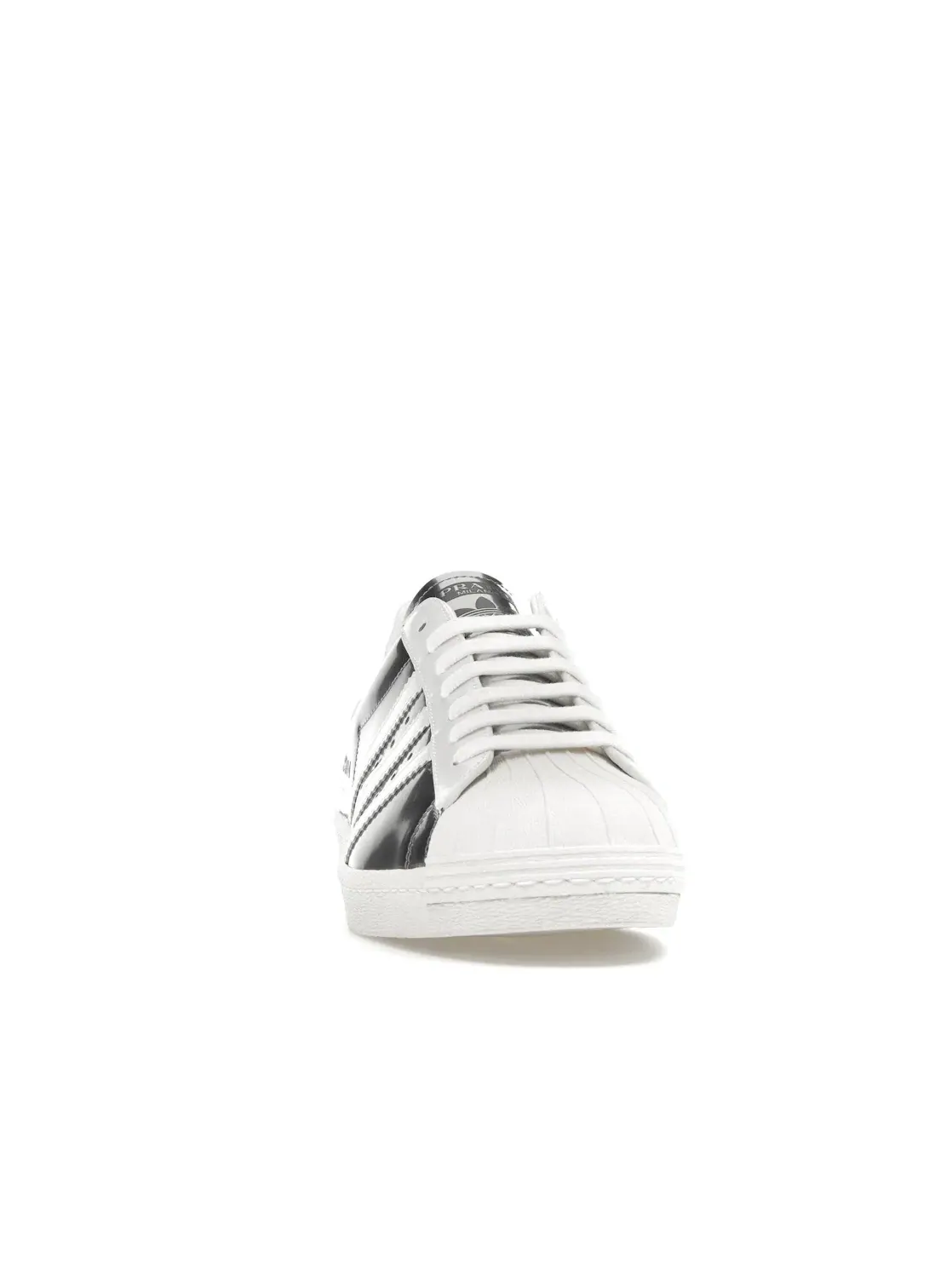 Мужские Кроссовки Классические Adidas Superstar Prada — изображение 2 из 4, серебристый металлик