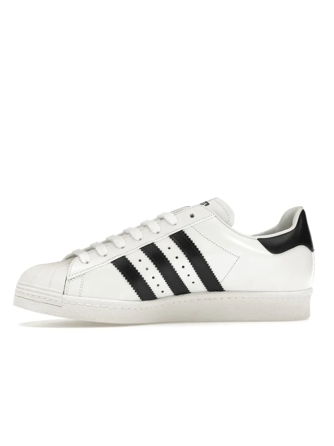 Мужские кроссовки с премиальной кожи Adidas Superstar Prada — изображение 3 из 4, белый черный белый