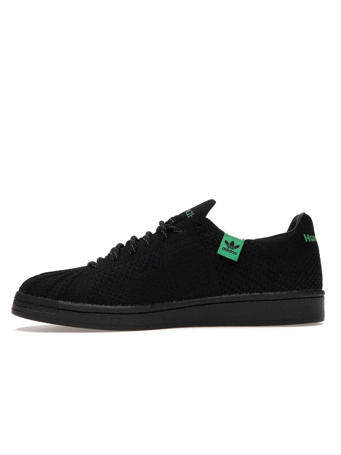 Мужские кроссовки Lifestyle с принтом Adidas Superstar Primeknit Pharrell — изображение 3 из 4, черный/черный/зеленый