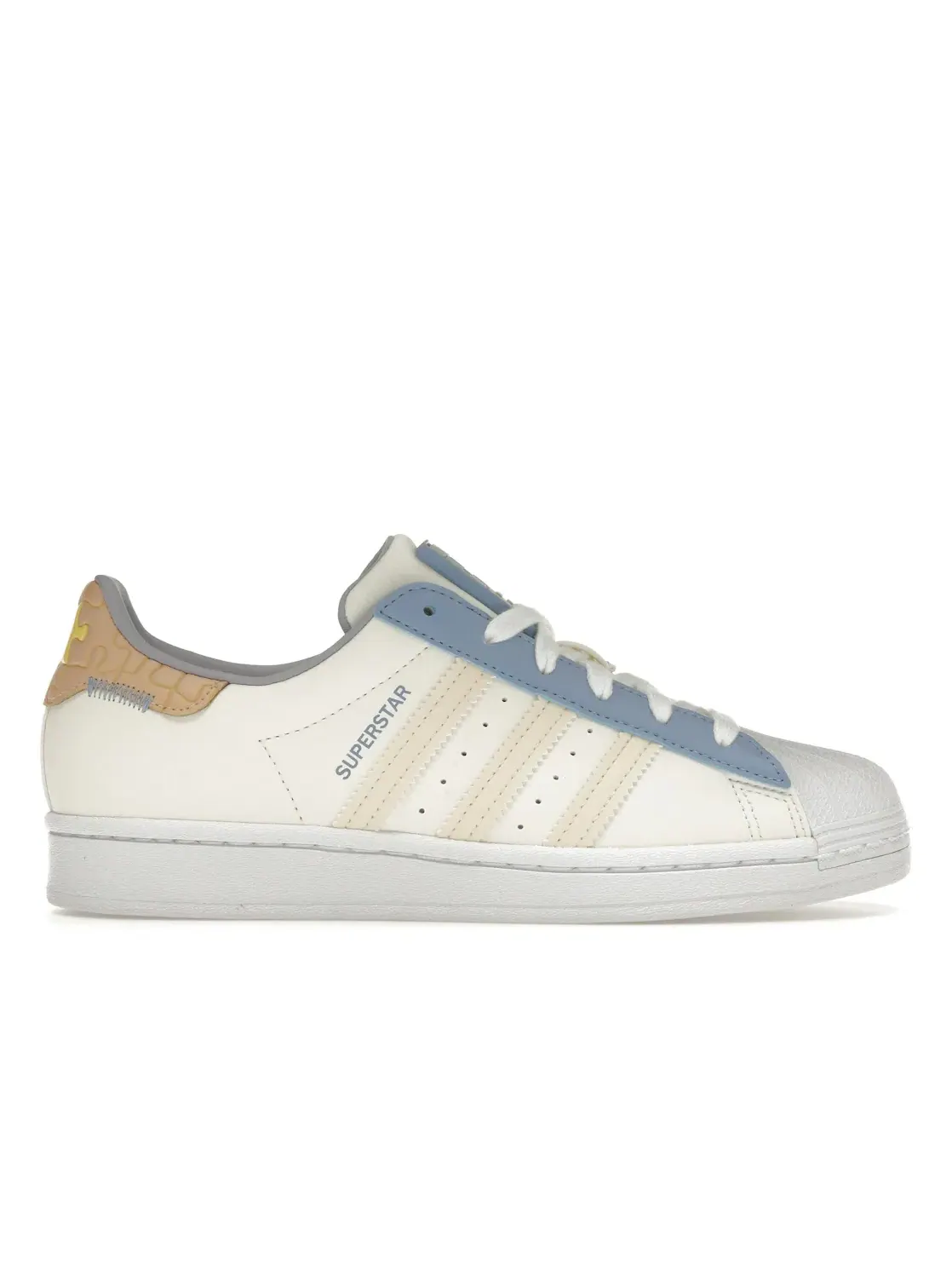 Мужские кроссовки с пазловым принтом Adidas Superstar — изображение 1 из 4, белый//серебристый
