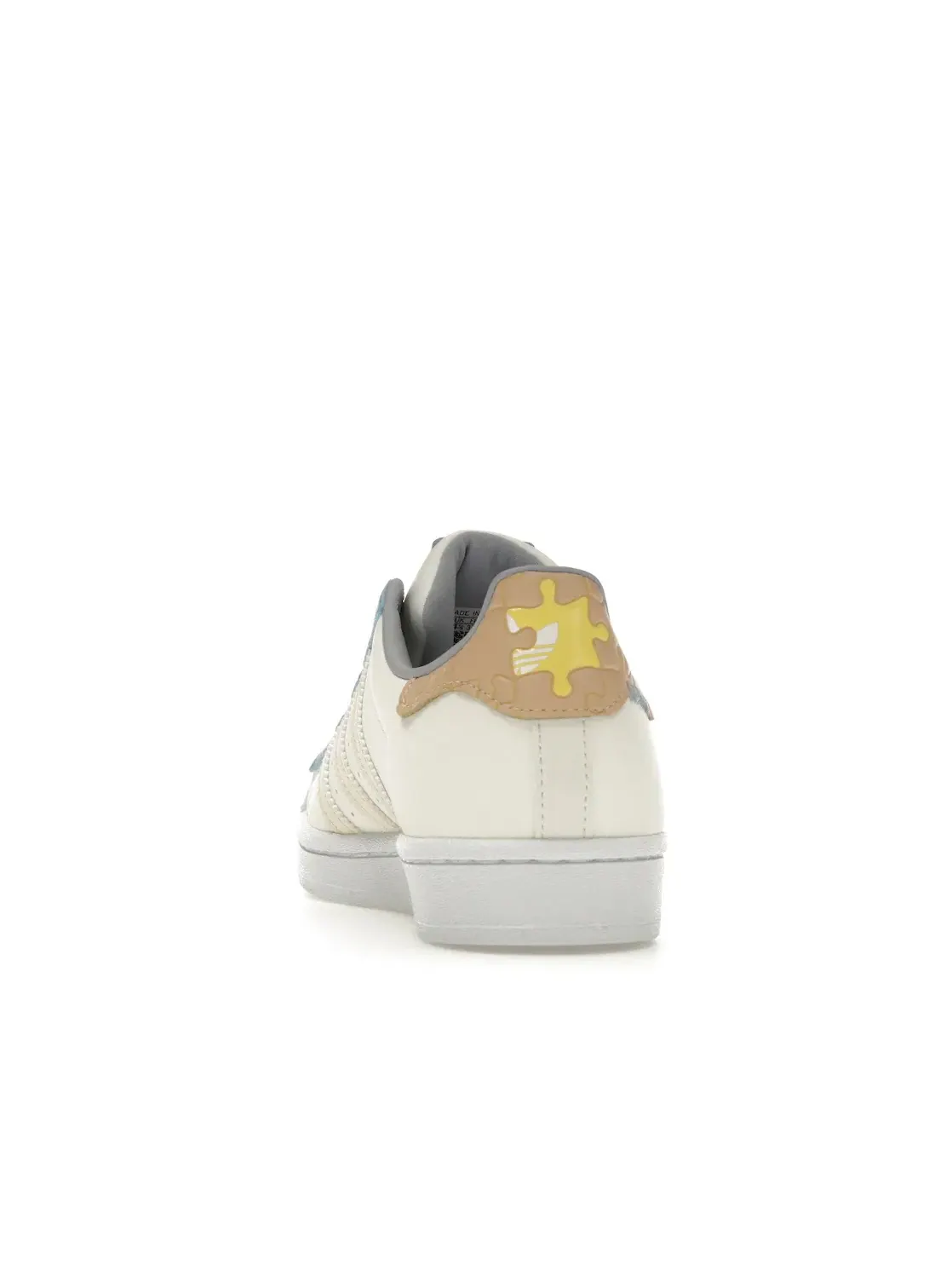 Мужские кроссовки с пазловым принтом Adidas Superstar — изображение 4 из 4, белый//серебристый