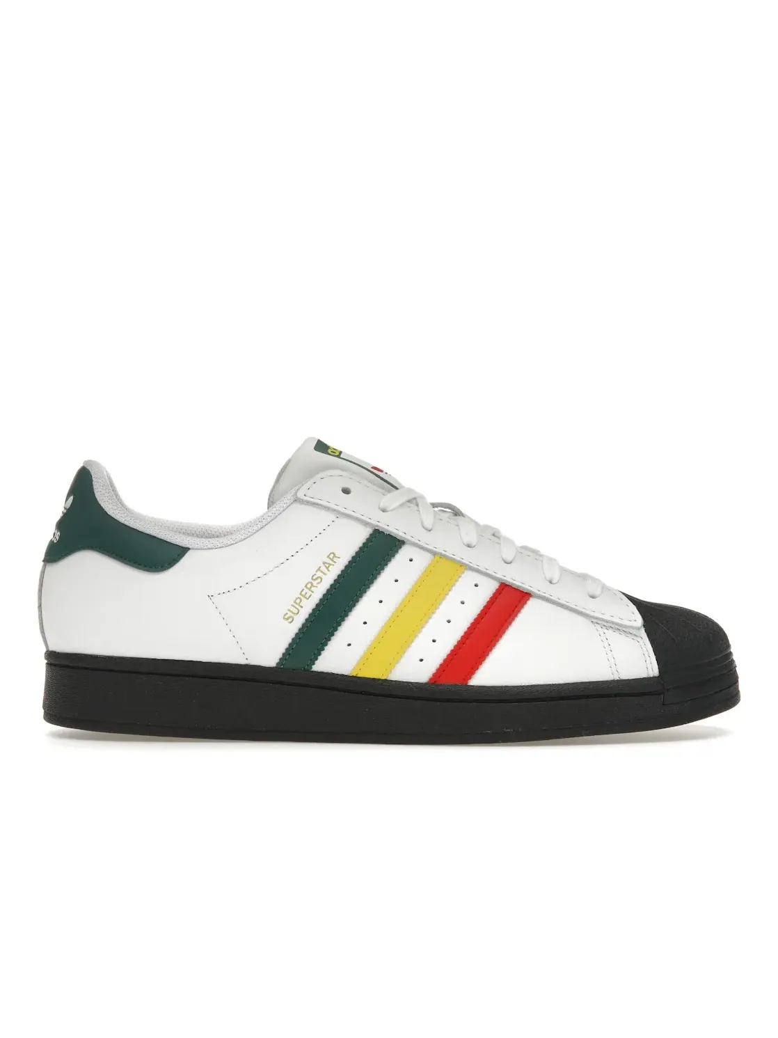 Мужские кроссовки Lifestyle Adidas Superstar Rasta — изображение 1 из 4, белый/желтый/зеленый