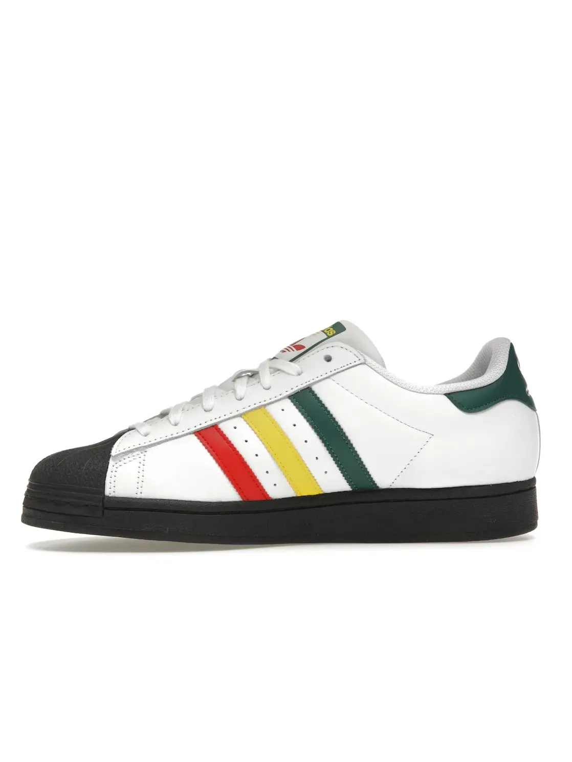 Мужские кроссовки Lifestyle Adidas Superstar Rasta — изображение 3 из 4, белый/желтый/зеленый