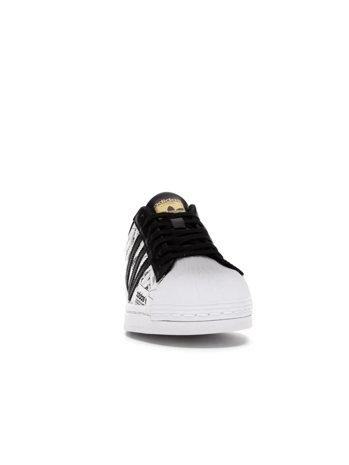 Мужские кроссовки с принтом Adidas Superstar Adidas — изображение 2 из 4, белый черный черный