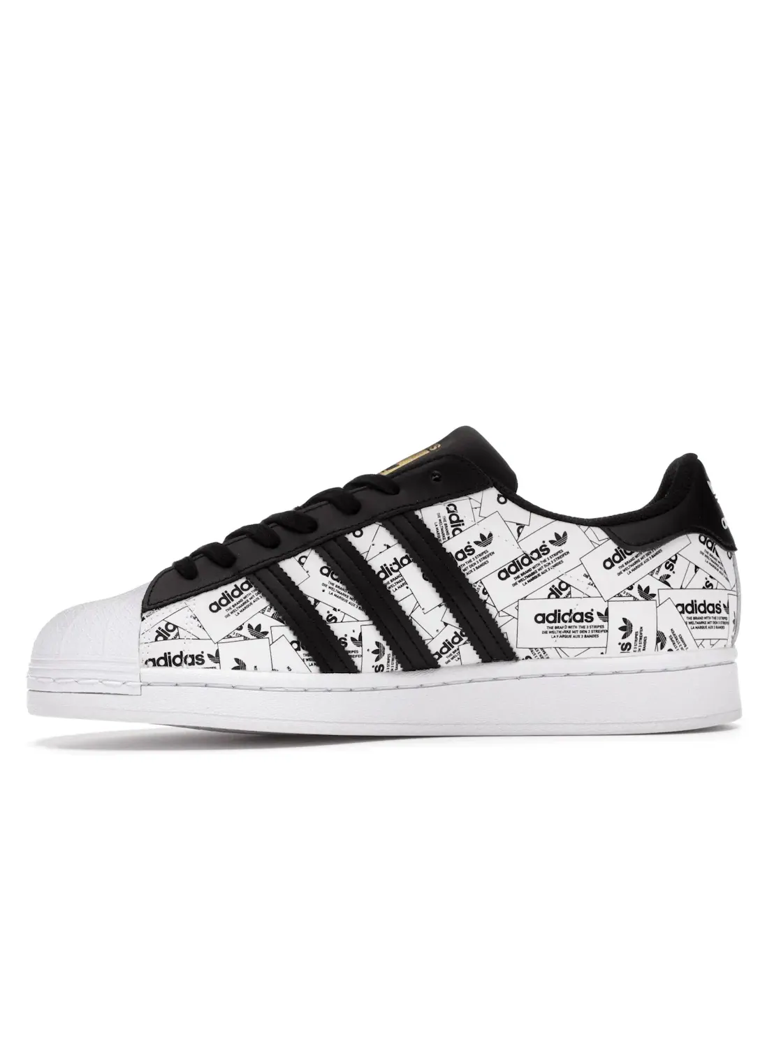 Мужские кроссовки с принтом Adidas Superstar Adidas — изображение 3 из 4, белый черный черный
