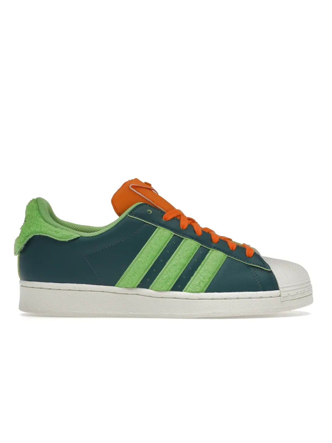 Мужские кроссовки с принтом Adidas Superstar Adidas — изображение 1 из 4, зеленый/оранжевый/белый