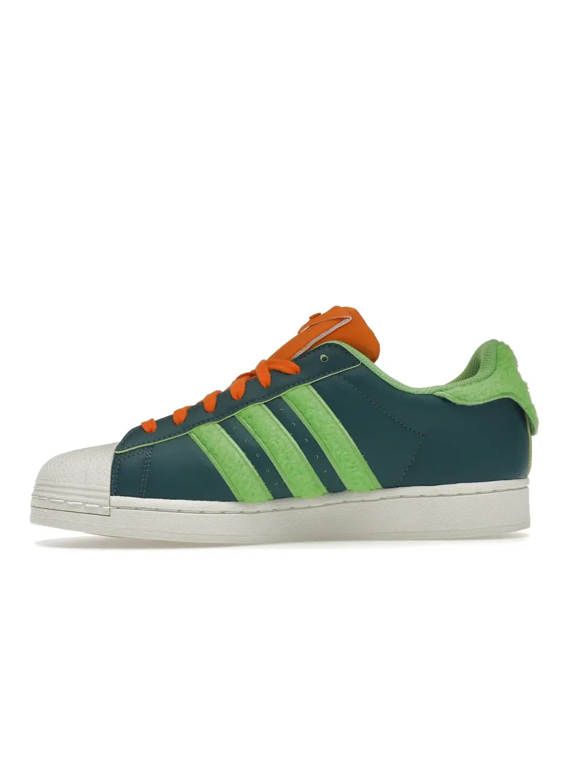 Мужские кроссовки с принтом Adidas Superstar Adidas — изображение 3 из 4, зеленый/оранжевый/белый