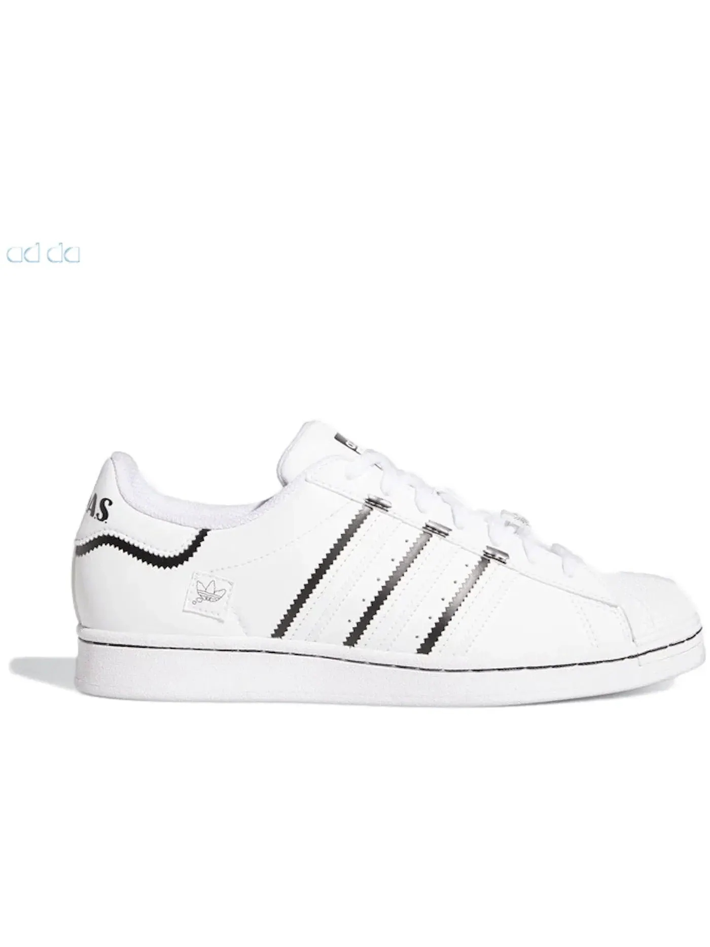 Мужские кроссовки с полосками Adidas Superstar — изображение 1 из 1, белый/черный