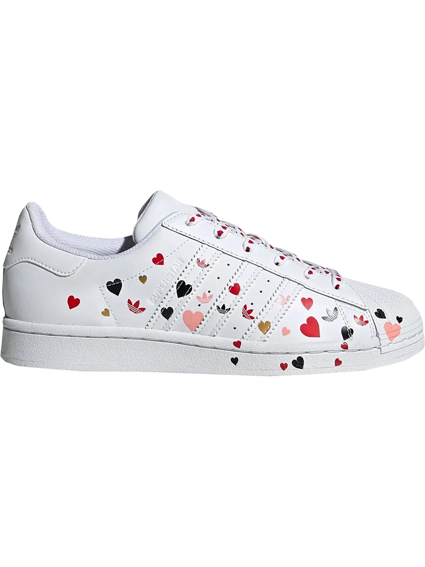 Женские кроссовки Lifestyle Adidas Superstar — изображение 1 из 1, белый черный розовый