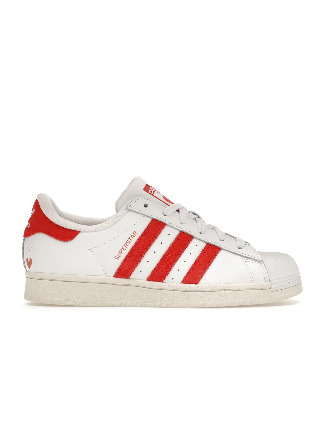Женские кроссовки lifestyle Adidas Superstar — изображение 1 из 4, белый/яркий красный