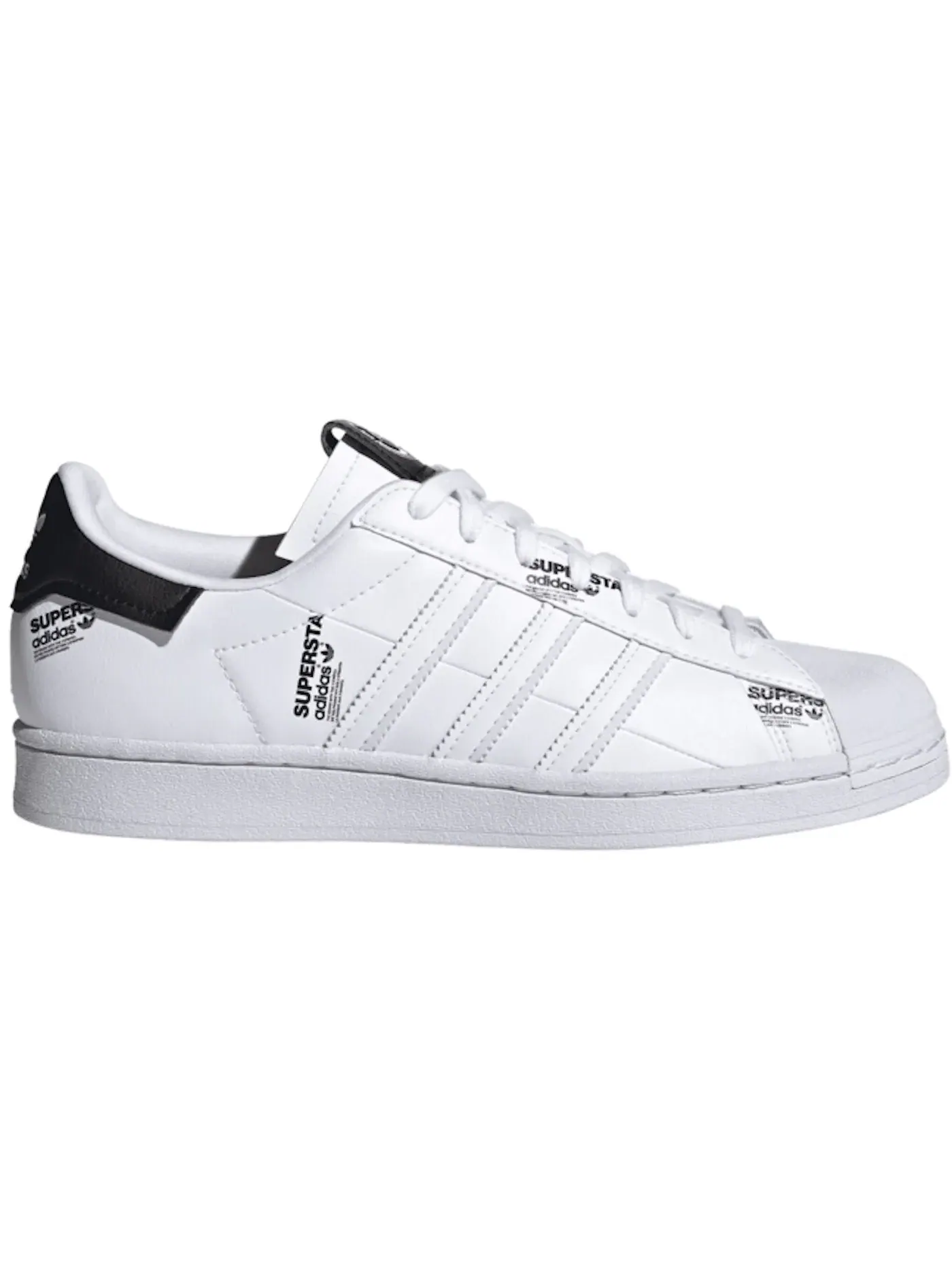 Мужские кроссовки Lifestyle с логотипом Adidas Superstar Adidas — изображение 1 из 1, белый черный белый