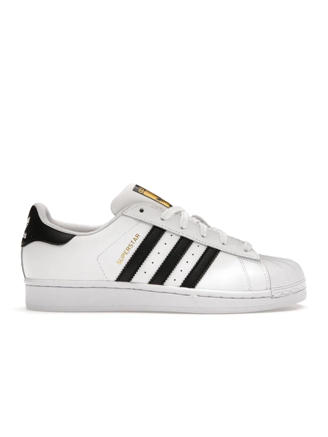 Женские кроссовки Lifestyle с белой кожаной верхней частью Adidas Superstar — изображение 1 из 4, белый/черный/белый