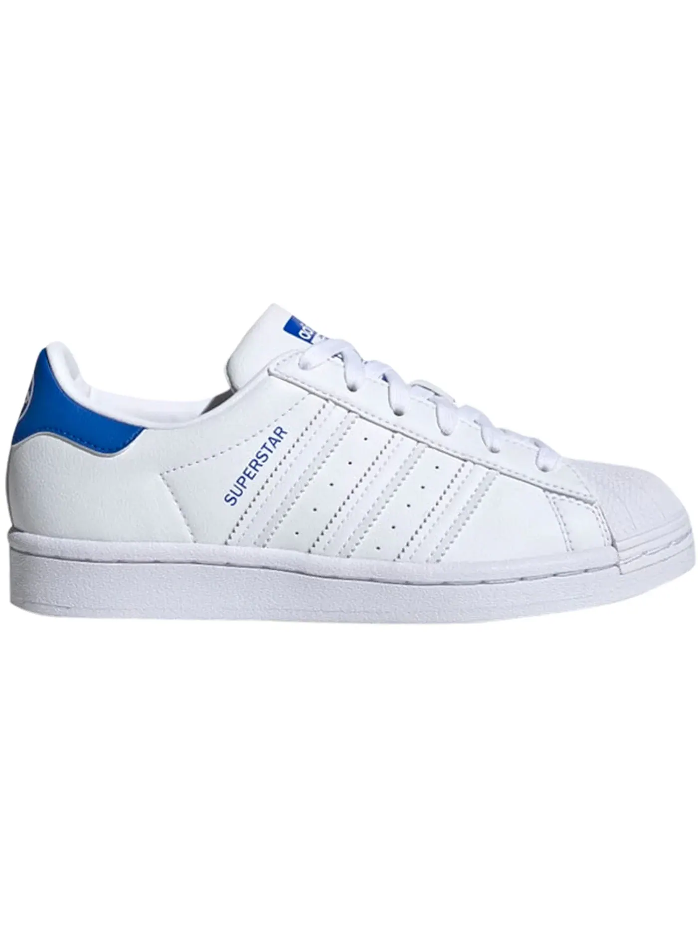 Детские кроссовки Lifestyle с принтом Adidas Superstar Adidas — изображение 1 из 1, белый белый синий