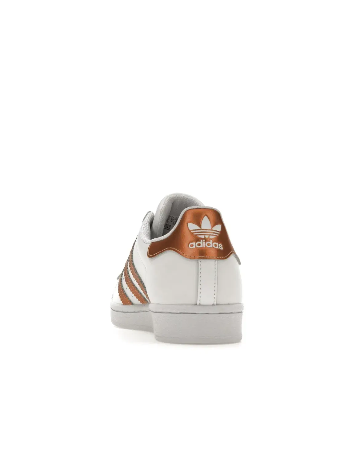 Женские кроссовки с перфорированным носком Adidas Superstar — изображение 4 из 4, белый/металлик/черный