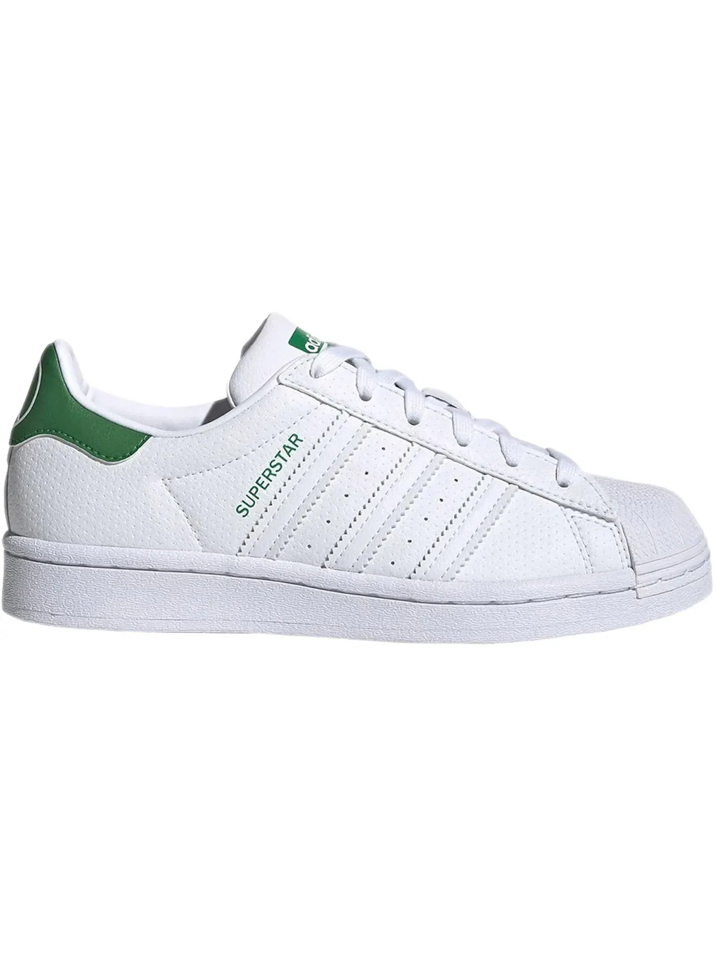 Детские кроссовки Lifestyle Adidas Superstar — изображение 1 из 1, белый/белый/зеленый