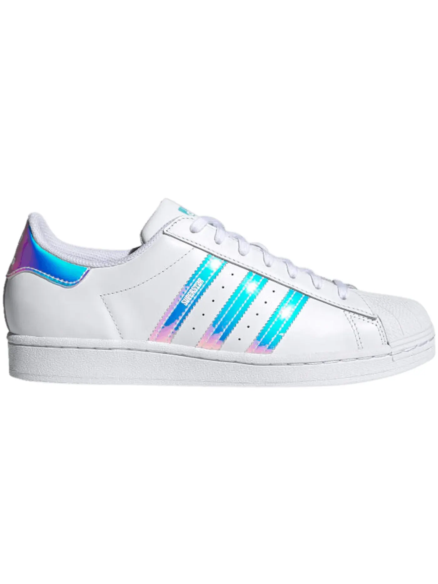 Мужские кроссовки Lifestyle с перламутровым покрытием Adidas Superstar — изображение 1 из 1, белый/голубой/розовый