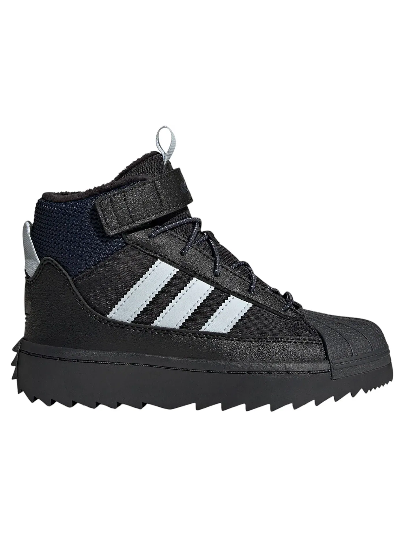 Детские кроссовки Lifestyle с зимним протектором Adidas Superstar Winter Trek — изображение 1 из 1, черный синий