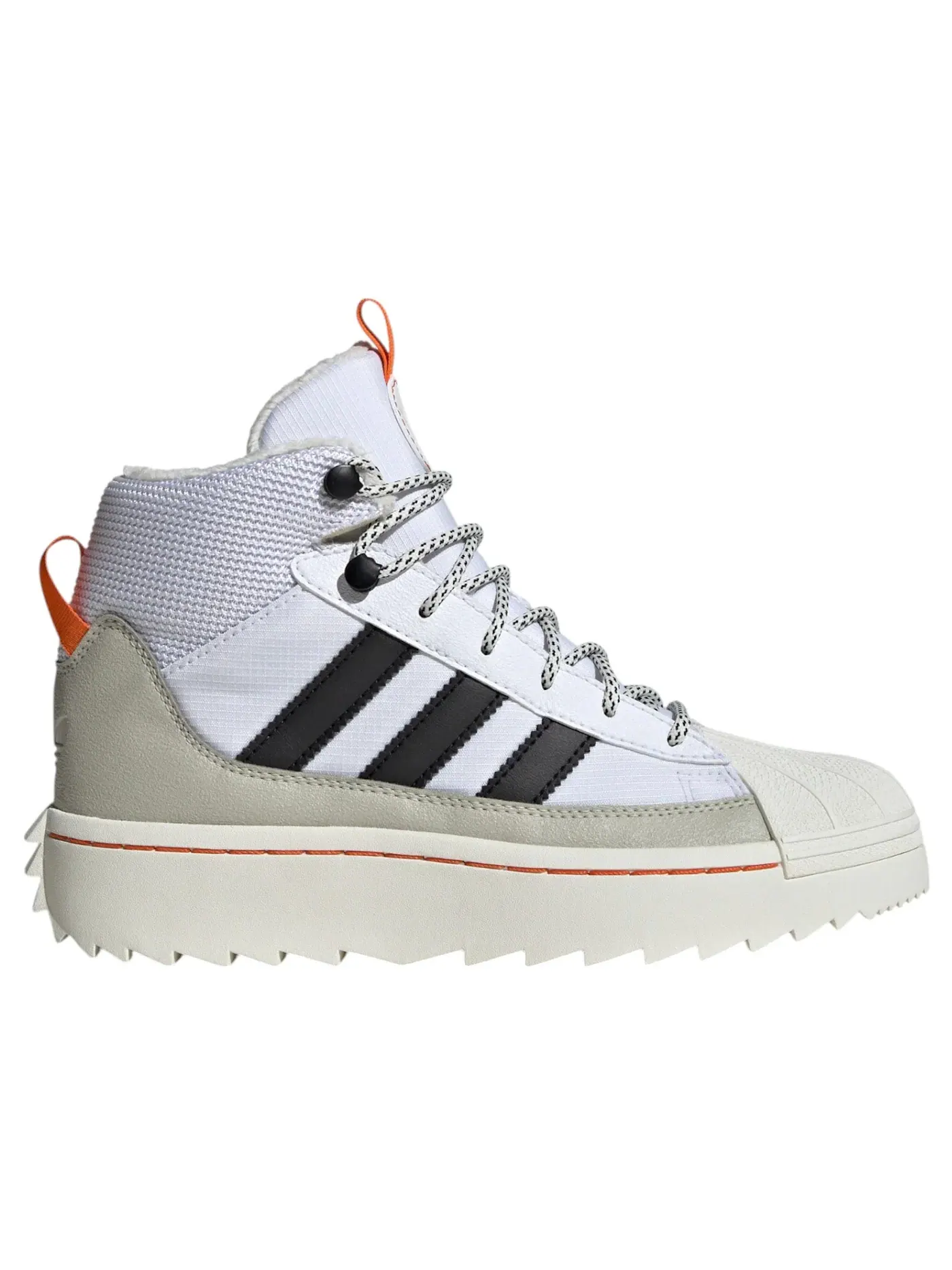 Детские кроссовки Lifestyle с высоким верхом Adidas Superstar Winter Trek — изображение 1 из 1, белый черный серый