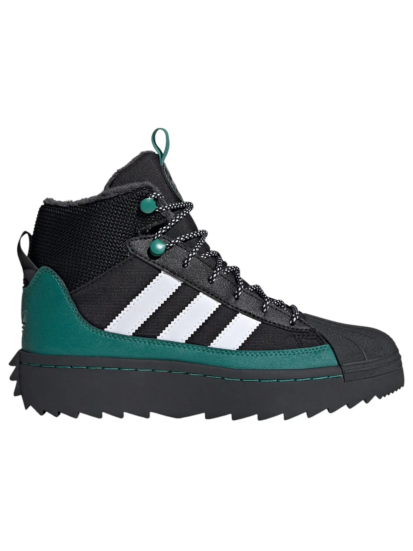 Детские кроссовки Lifestyle с зимним верхом Adidas Superstar Winter Trek — изображение 1 из 1, черный белый зеленый
